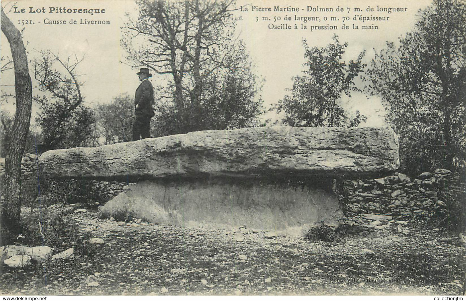 CPA FRANCE 46 " Livernon, La Pierre Martine". / DOLMEN