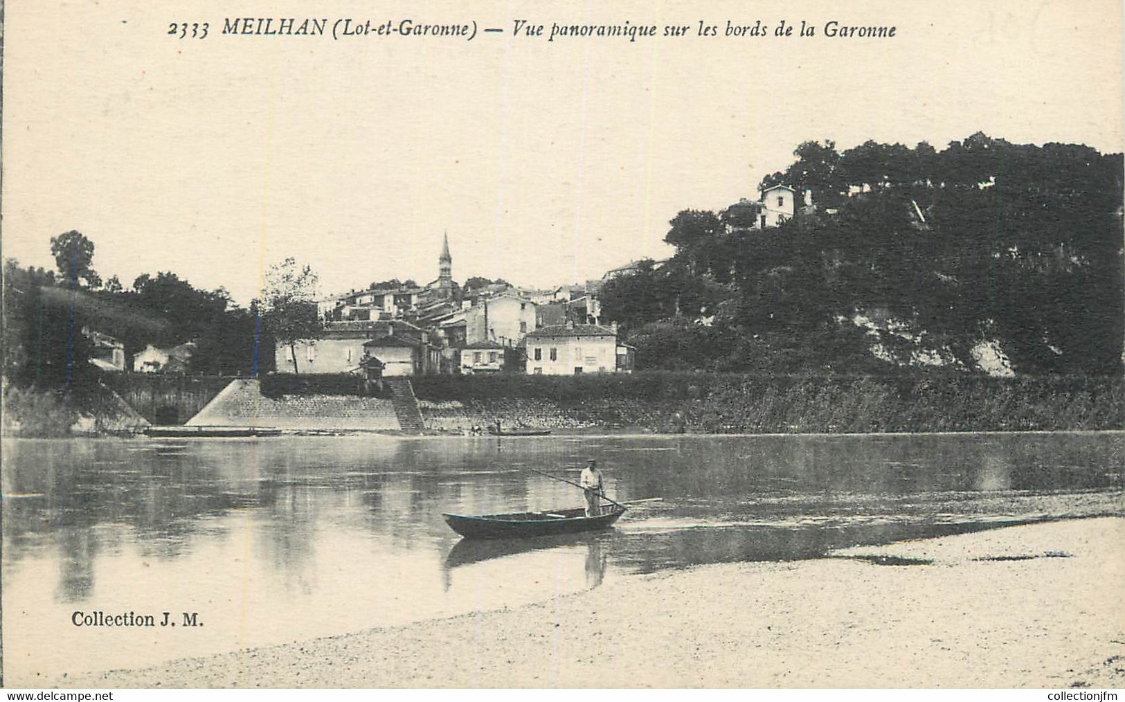CPA FRANCE 47 " Meilhan, Vue panoramique sur les bords de la Garonne".