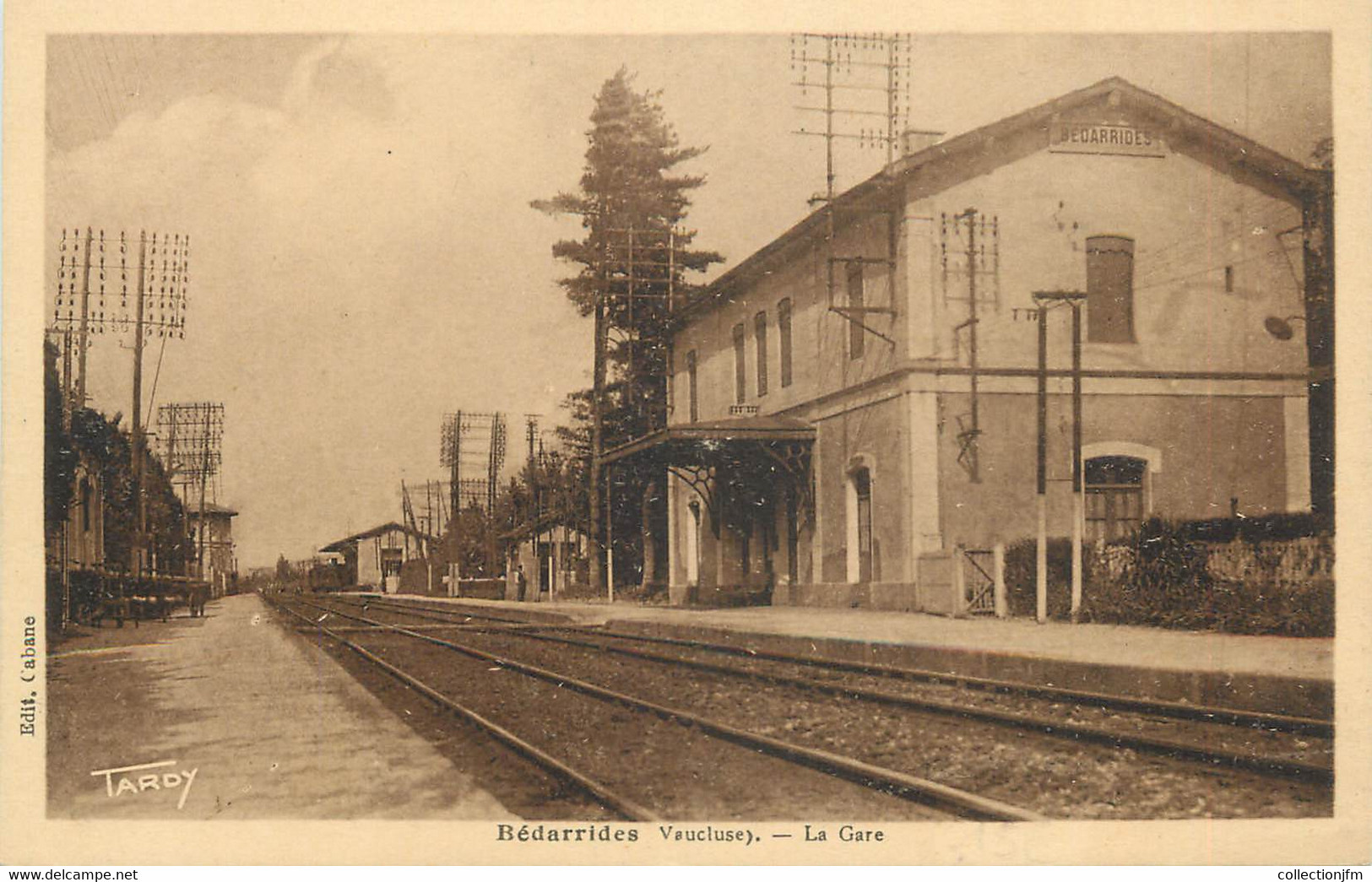 .CPA FRANCE 84 " Bédarrides, La gare"