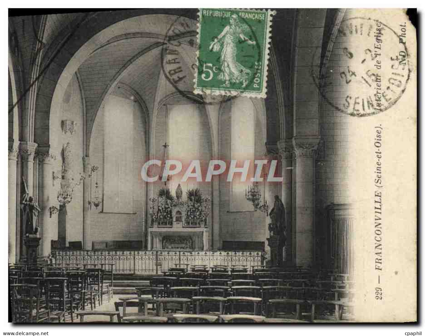 CPA Franconville Interieur De l'Eglise