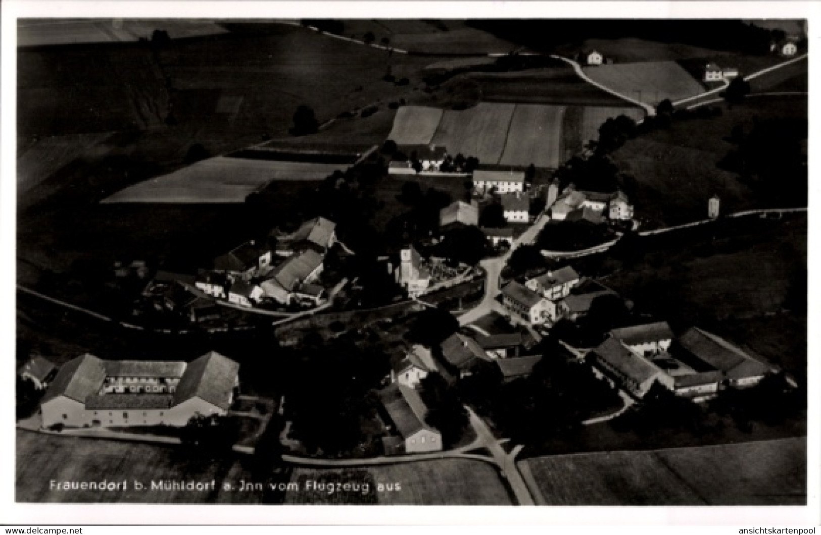 CPA Frauendorf Mühldorf am Inn Oberbayern, Fliegeraufnahme
