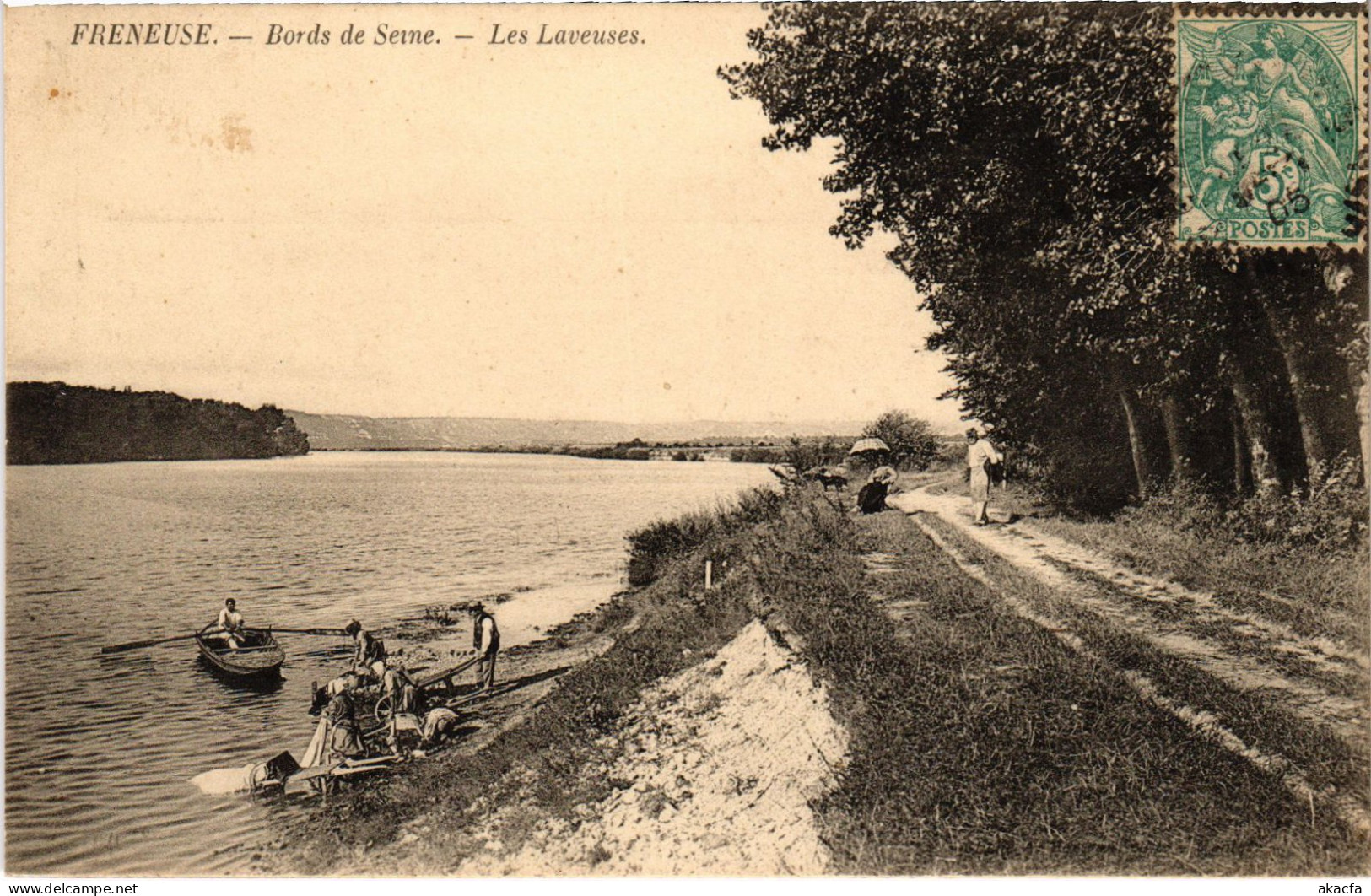 CPA FRENEUSE Bords de Seine - Les Laveuses (1412096)