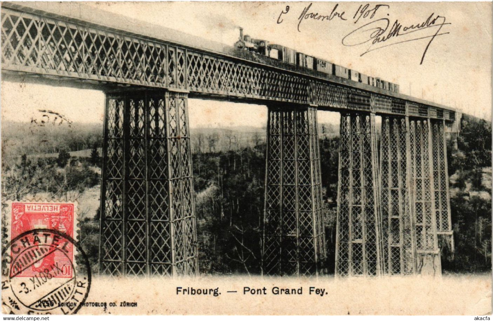 CPA Fribourg - Pont Grand Fey (470978)
