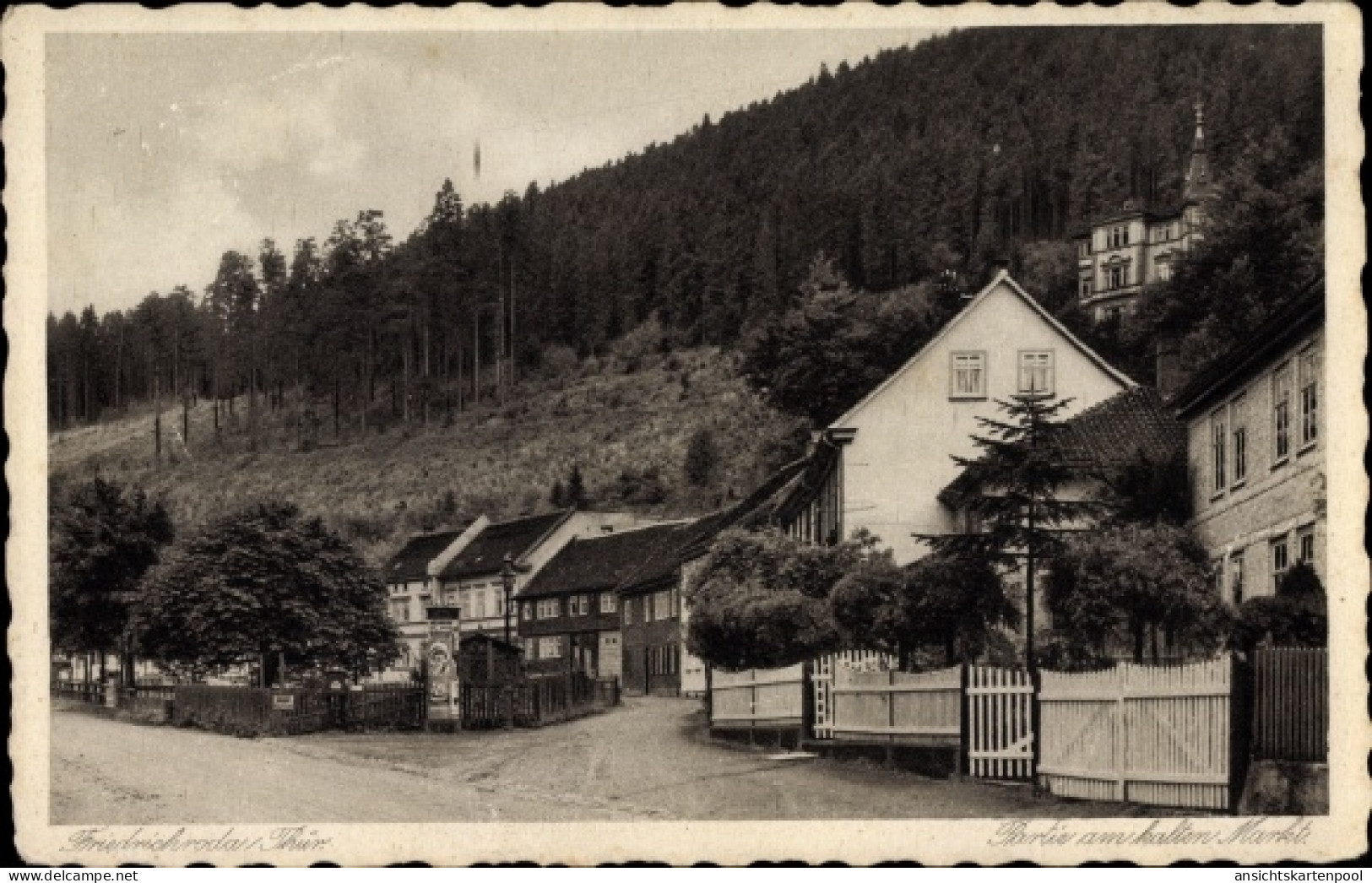 CPA Friedrichroda im Thüringer Wald, Partie am kalten Markte