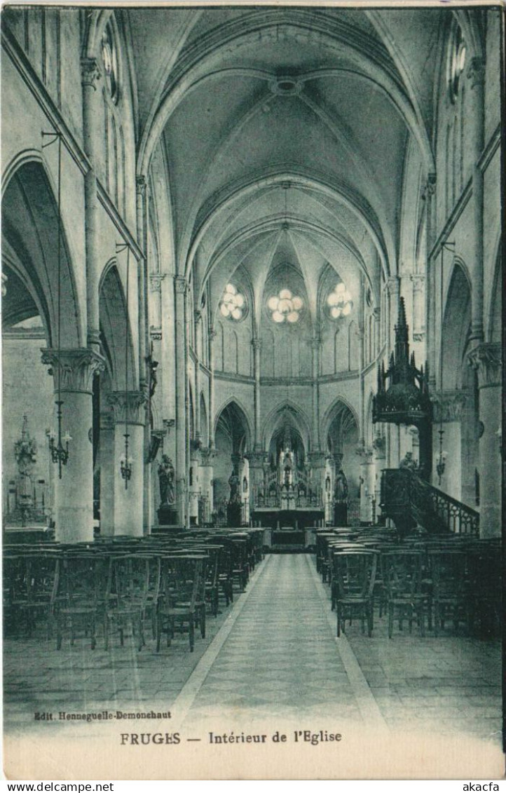 CPA FRUGES Intérieur de l'Église (979561)