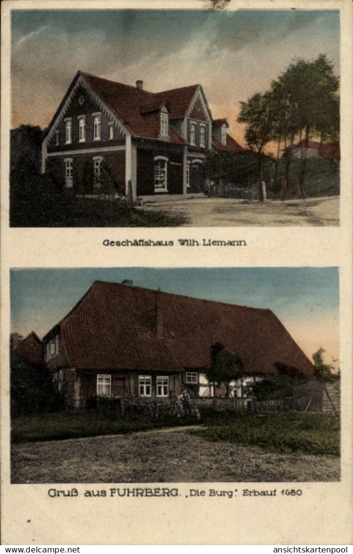 CPA Fuhrberg Burgwedel Niedersachsen, Burg, Geschäftshaus von Wilhelm Liemann