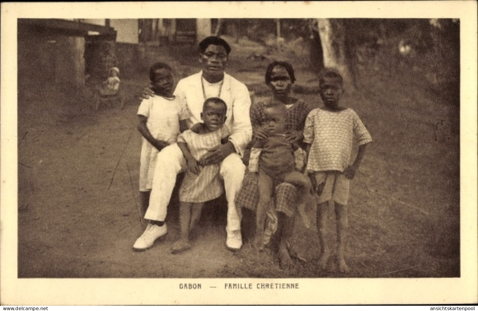 CPA Gabon, Gabun, Famille Chretienne