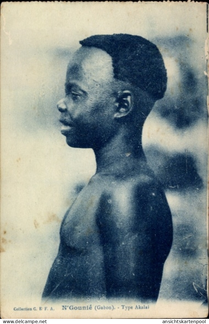 CPA Gabun, Profilansicht eines Jungen, Type Akalai