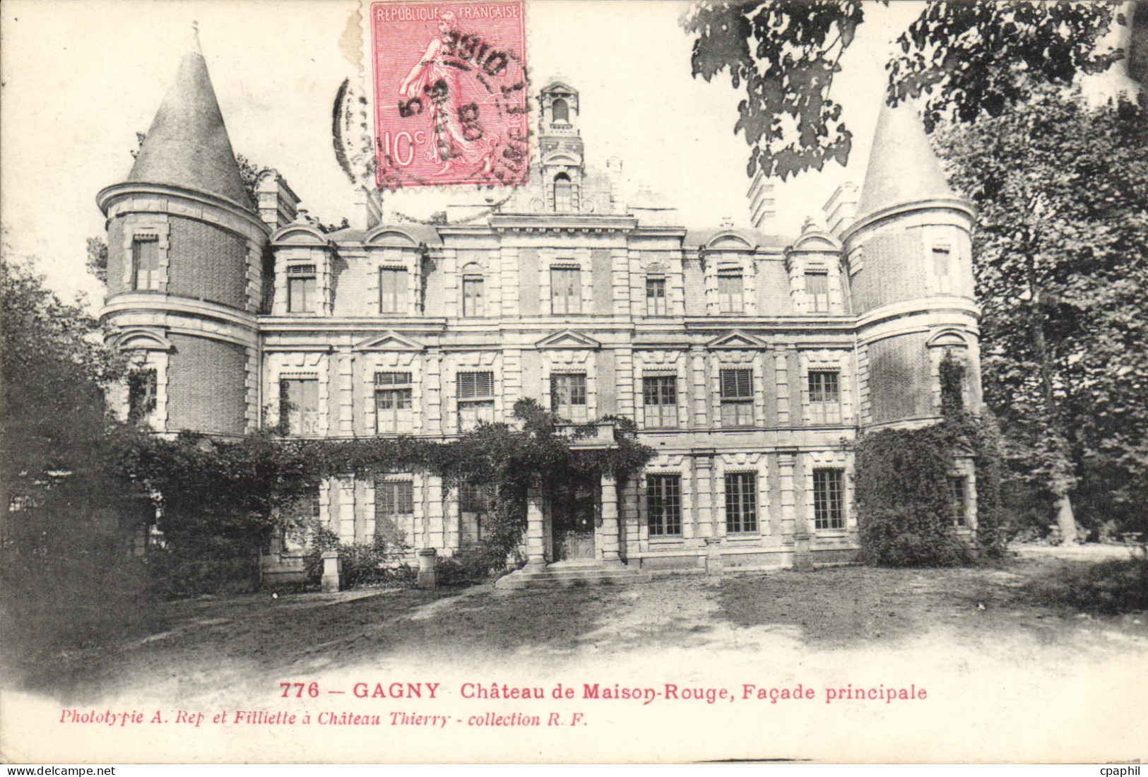 CPA Gagny Chateau De Maison Rouge Facade Principale