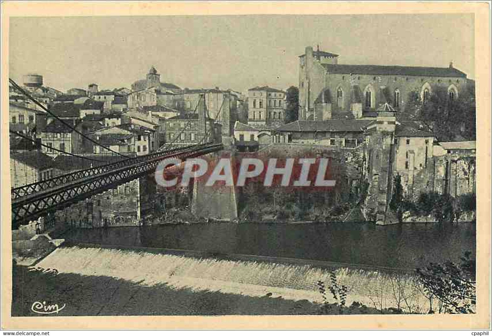 CPA Gaillac Tarn vue generale et le Tarn