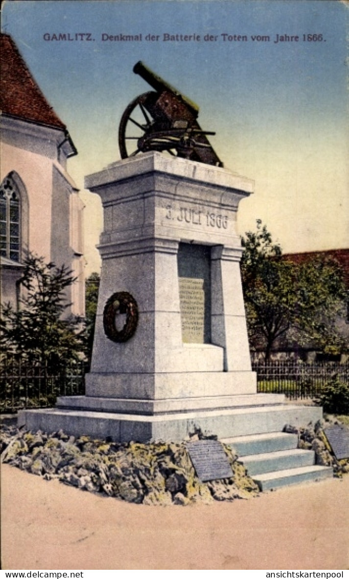 CPA Gamlitz Steiermark, Denkmal der Batterie der Toten vom Jahre 1866