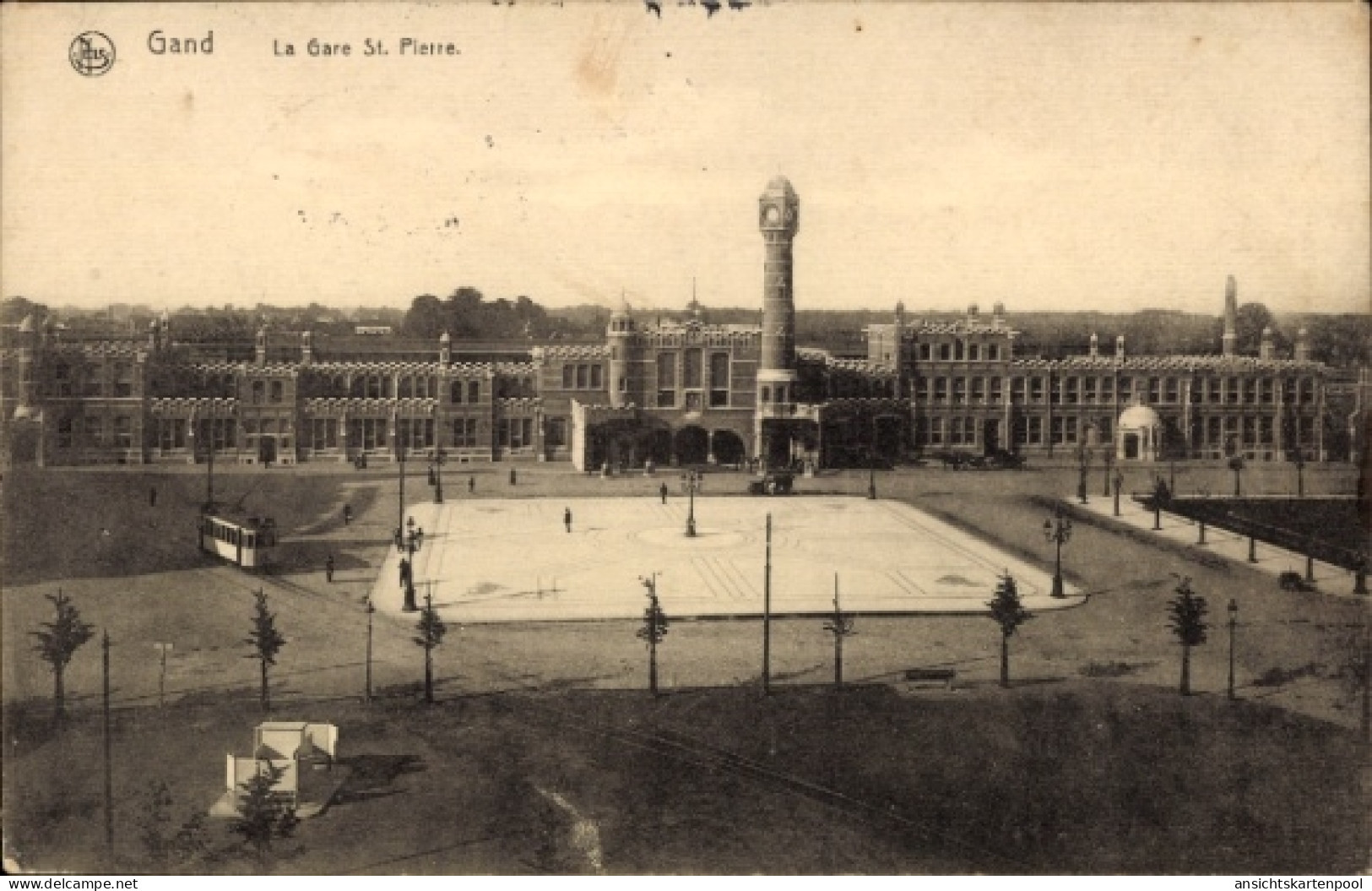 CPA Gand Flandre orientale, Gare St. Pierre