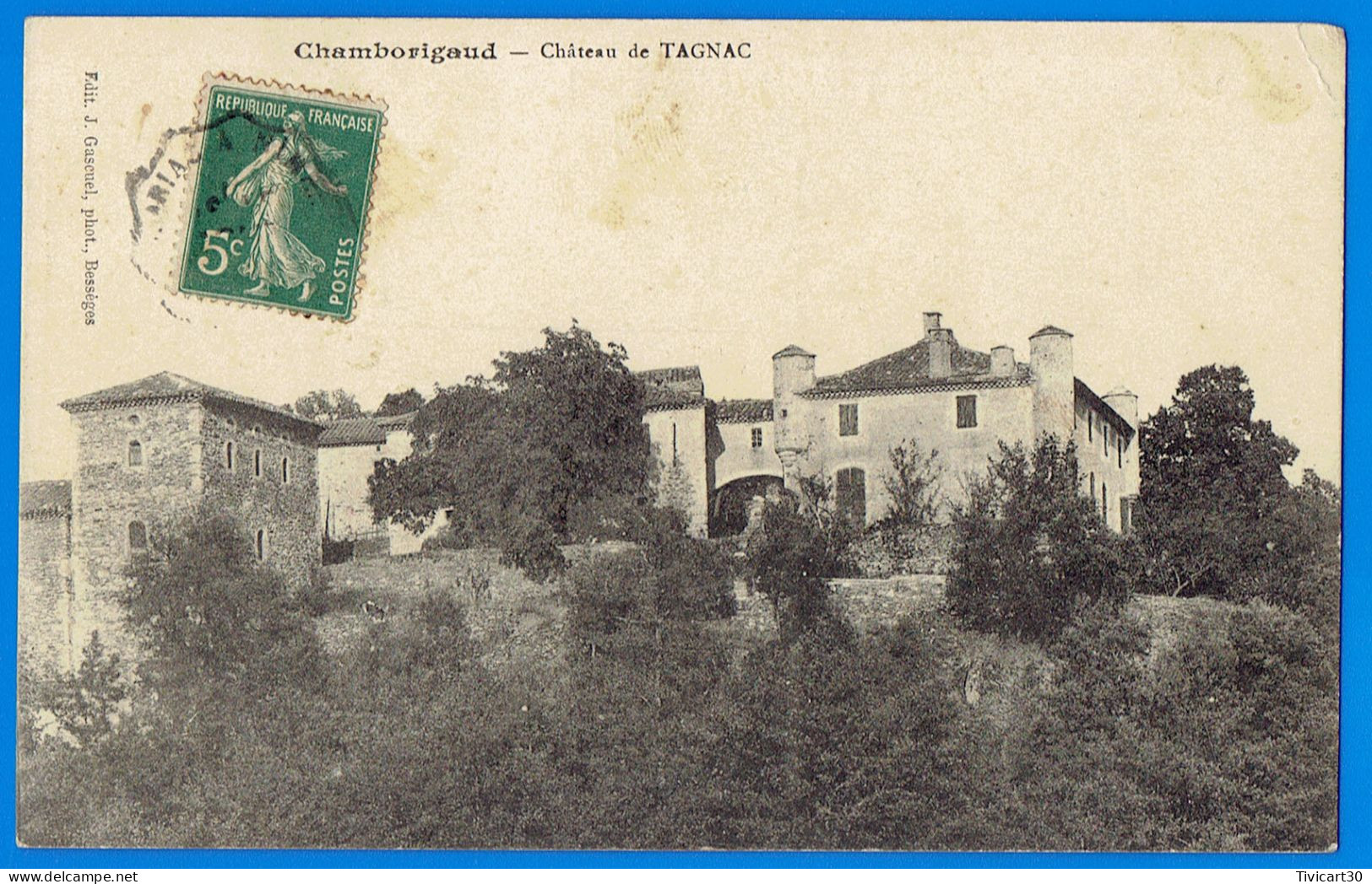 CPA GARD (30) - CHAMBORIGAUD - CHATEAU DE TAGNAC