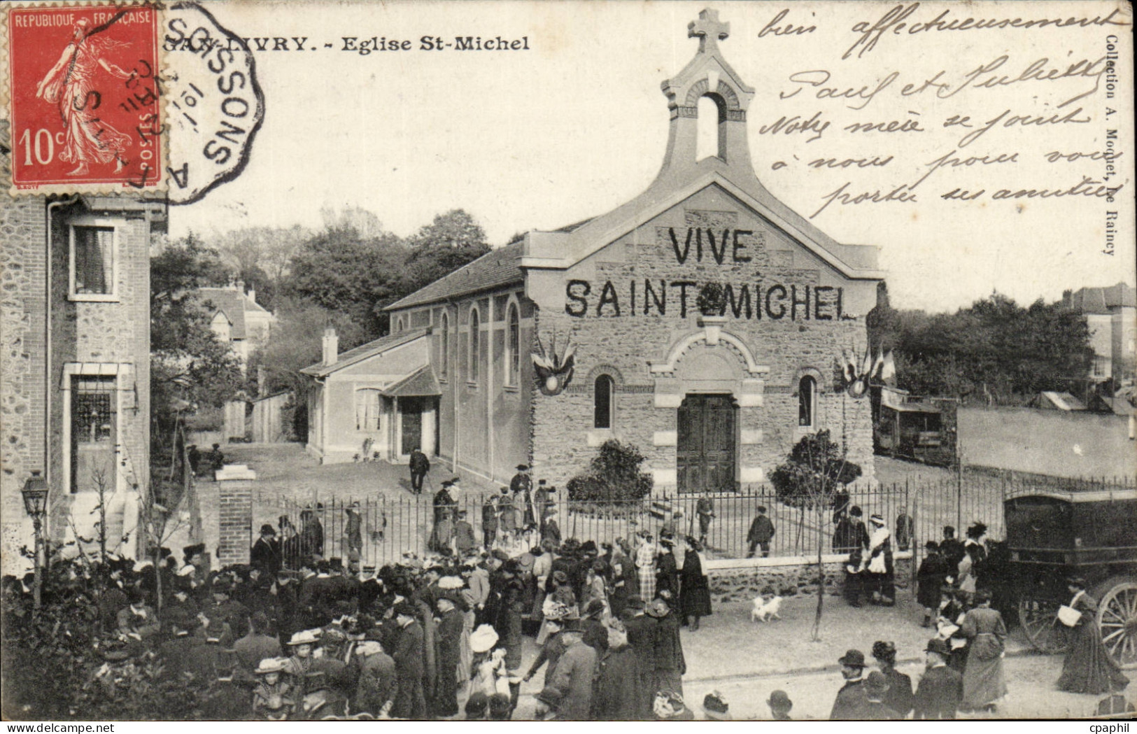 CPA Gargan Livry Eglise St Michel (Vive Saint Mcihel)