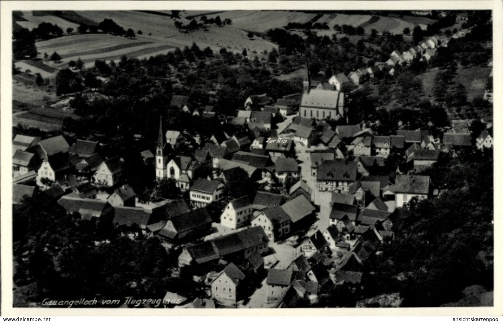 CPA Gauangelloch Leimen in Baden, Fliegeraufnahme