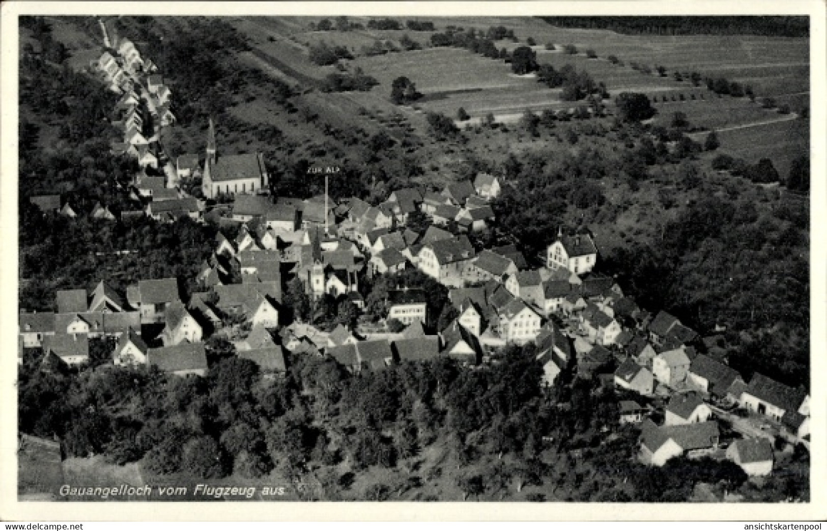 CPA Gauangelloch Leimen in Baden, Fliegeraufnahme