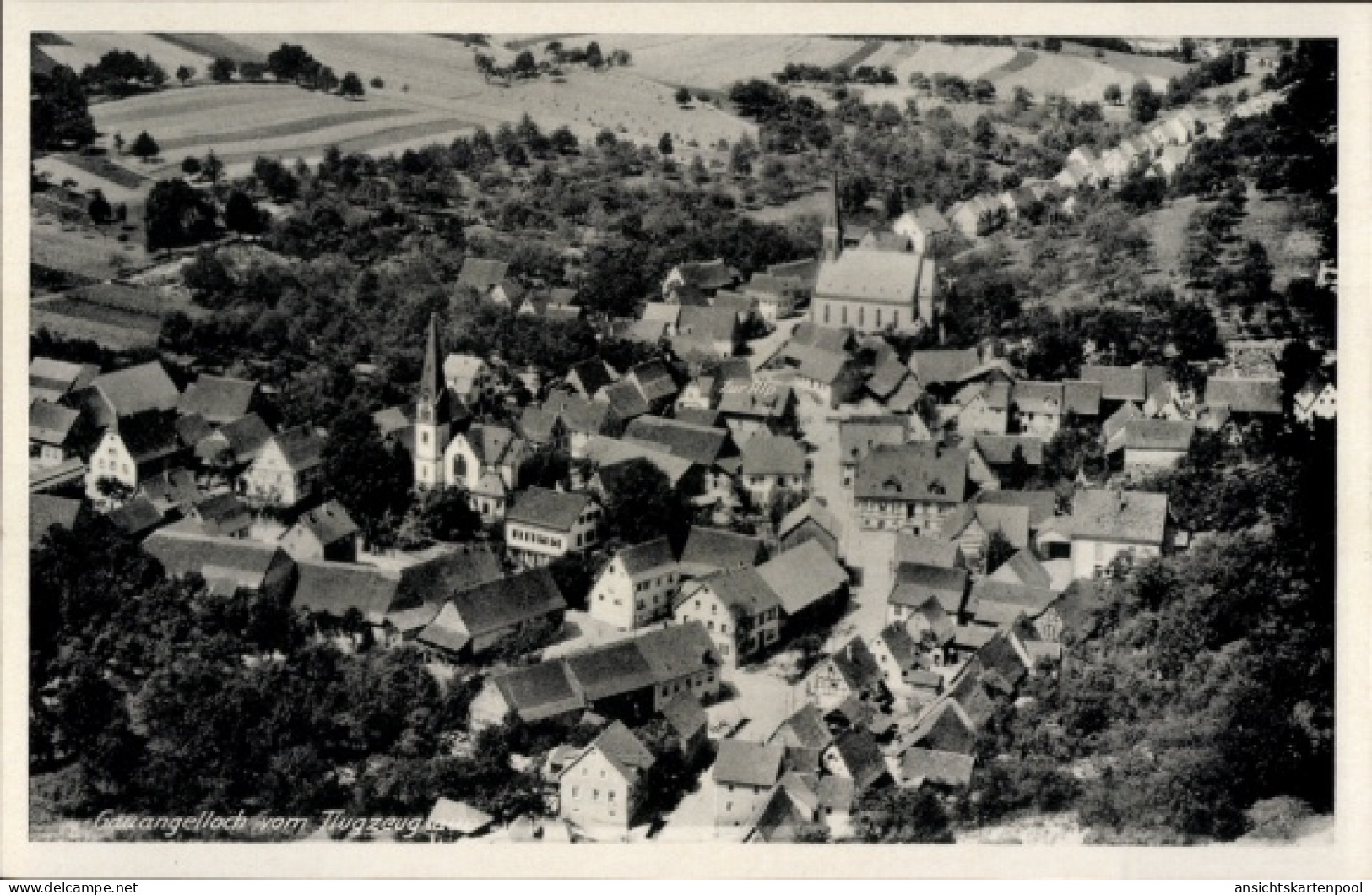 CPA Gauangelloch Leimen in Baden, Fliegeraufnahme