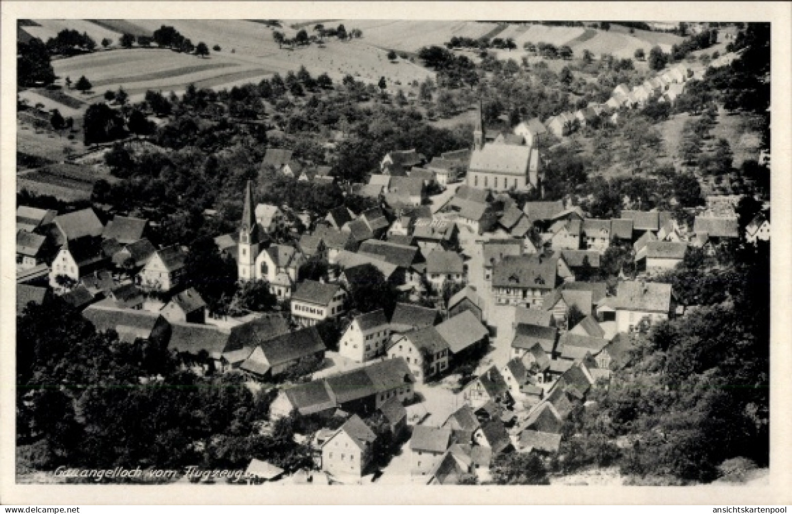 CPA Gauangelloch Leimen in Baden, Fliegeraufnahme
