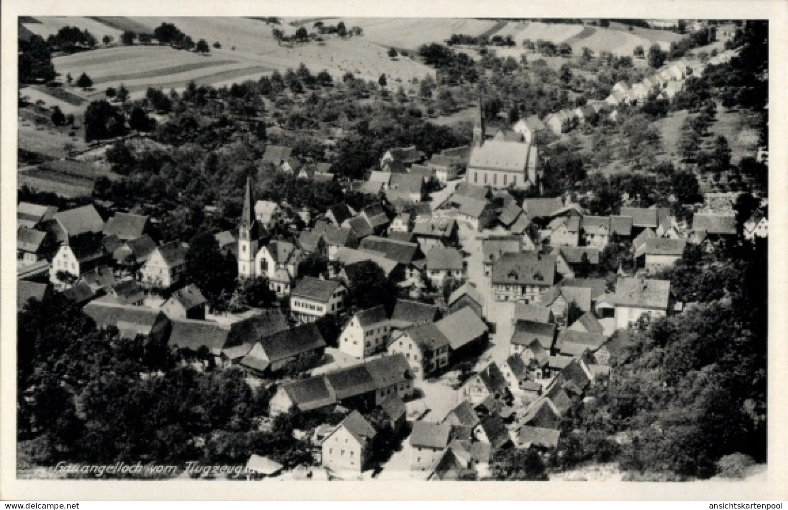 CPA Gauangelloch Leimen in Baden, Fliegeraufnahme