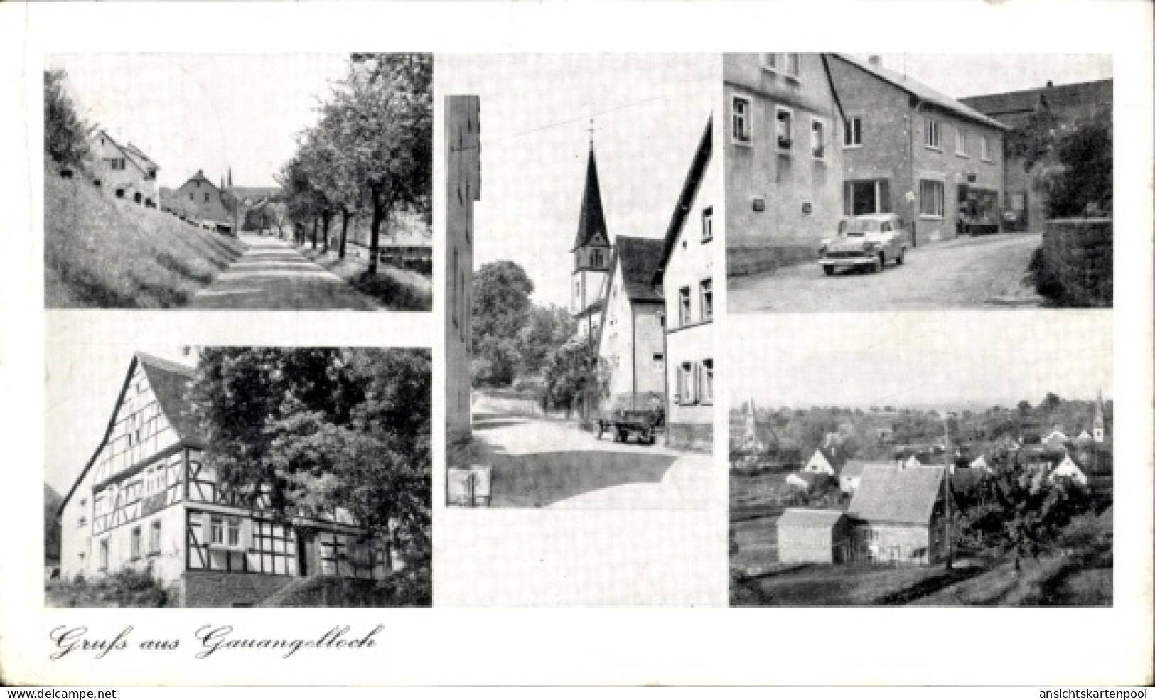 CPA Gauangelloch Leimen in Baden, Teilansichten, Kirche