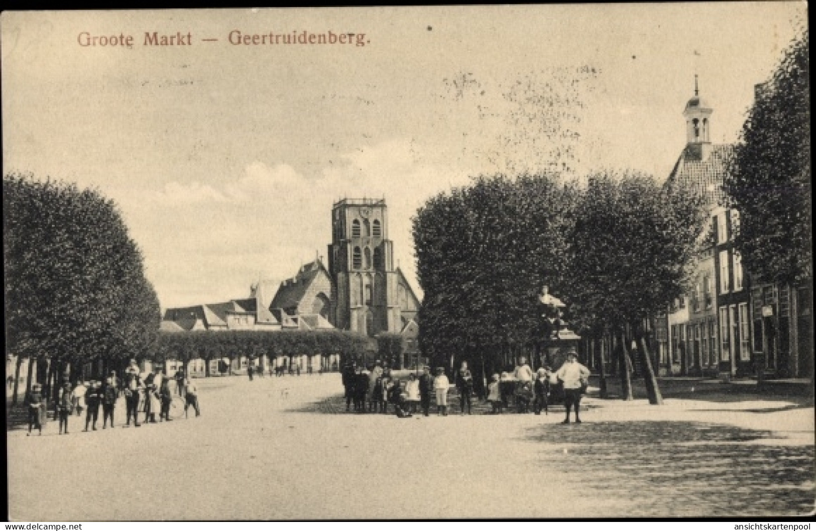 CPA Geertruidenberg Nordbrabant Niederlande, Groote Markt