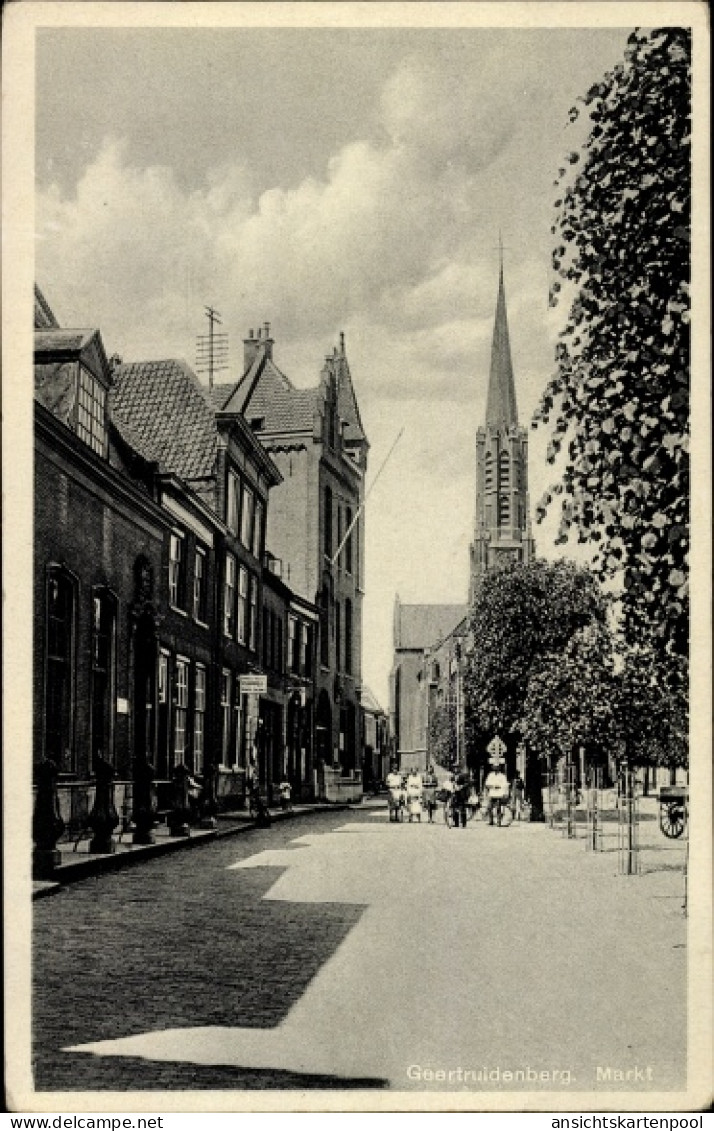 CPA Geertruidenberg Nordbrabant Niederlande, Markt, Kerk