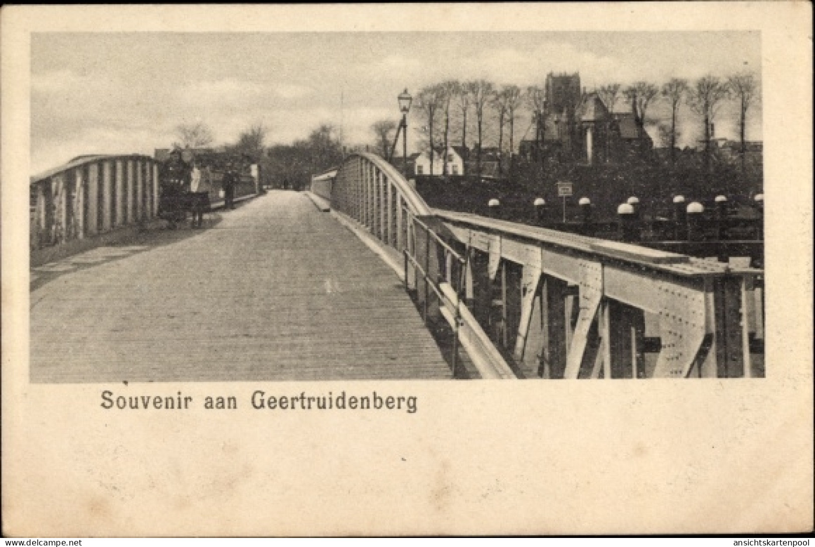 CPA Geertruidenberg Nordbrabant Niederlande, Ortsansicht mit Brücke