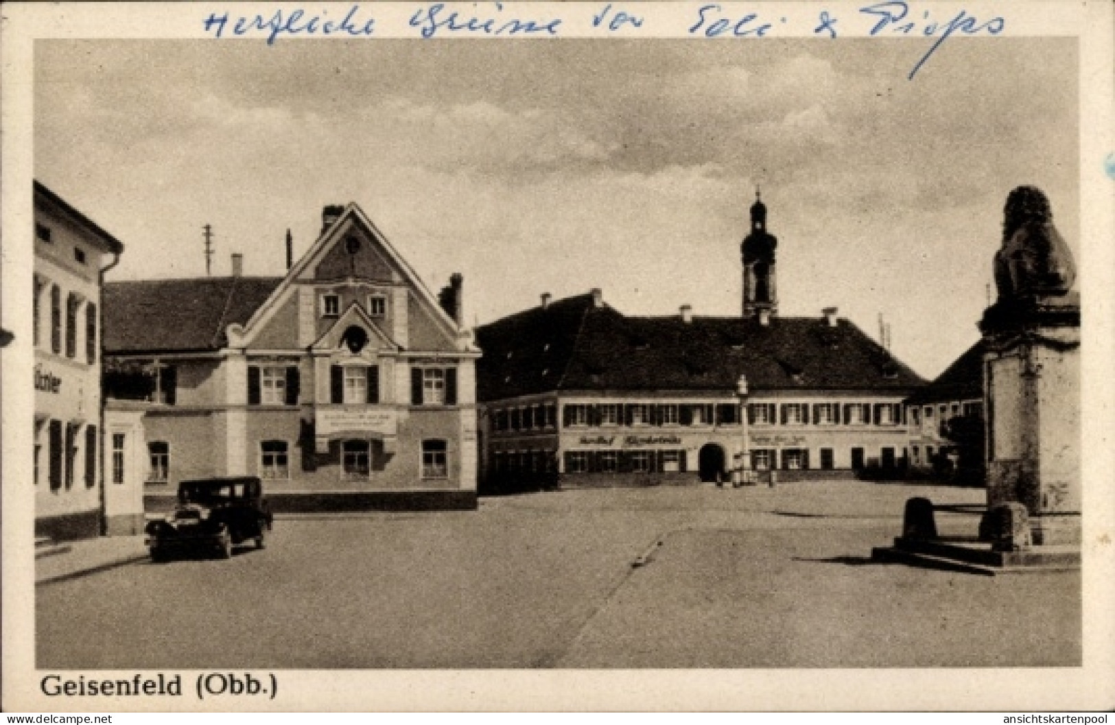 CPA Geisenfeld an der Ilm Oberbayern, Teilansicht