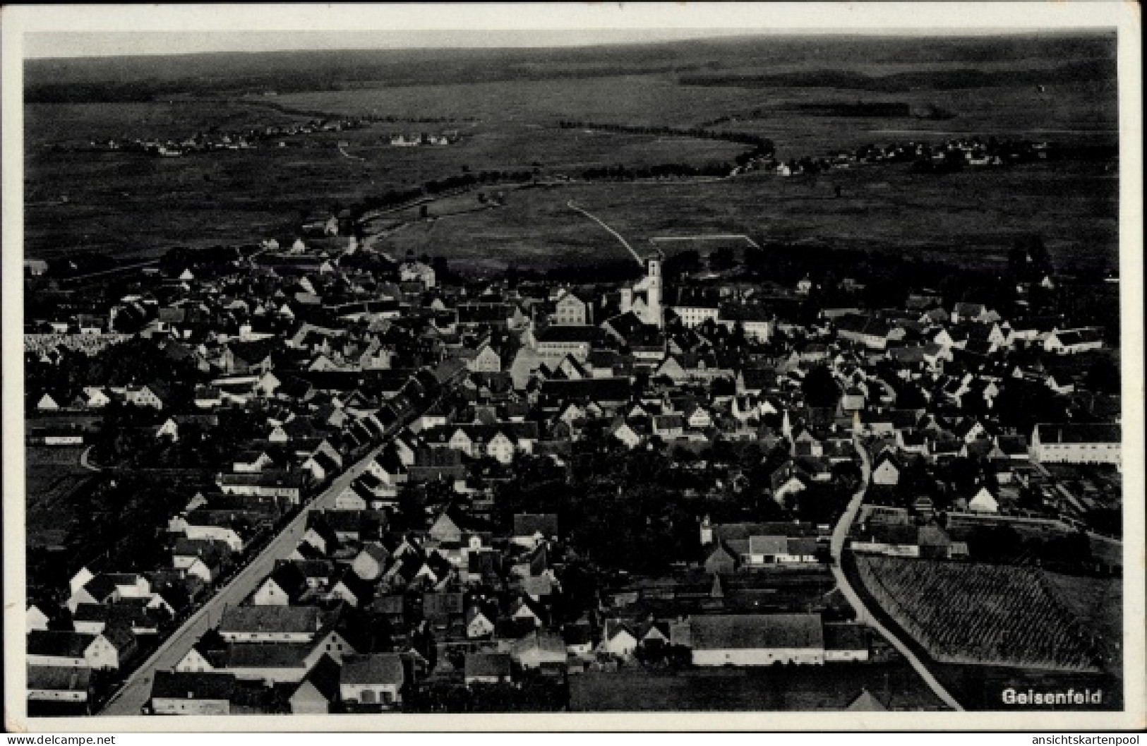 CPA Geisenfeld an der Ilm, Totalansicht, Luftbild