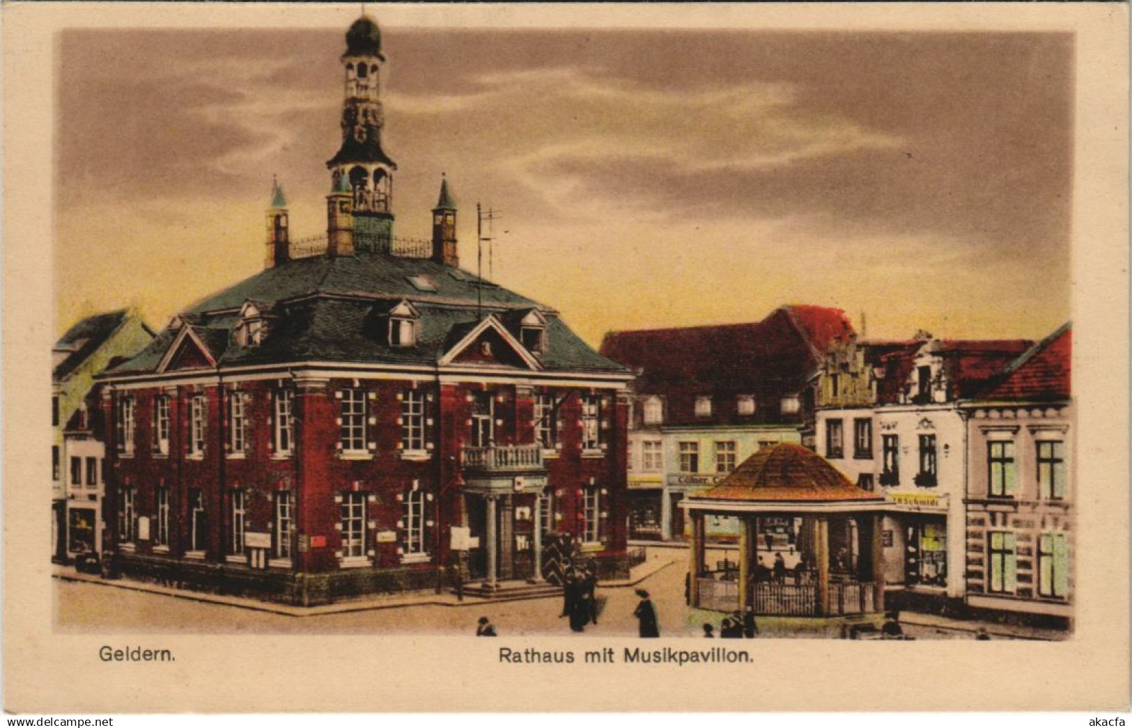 CPA Geldern Rathaus m. Musikpavillon GERMANY (1090081)