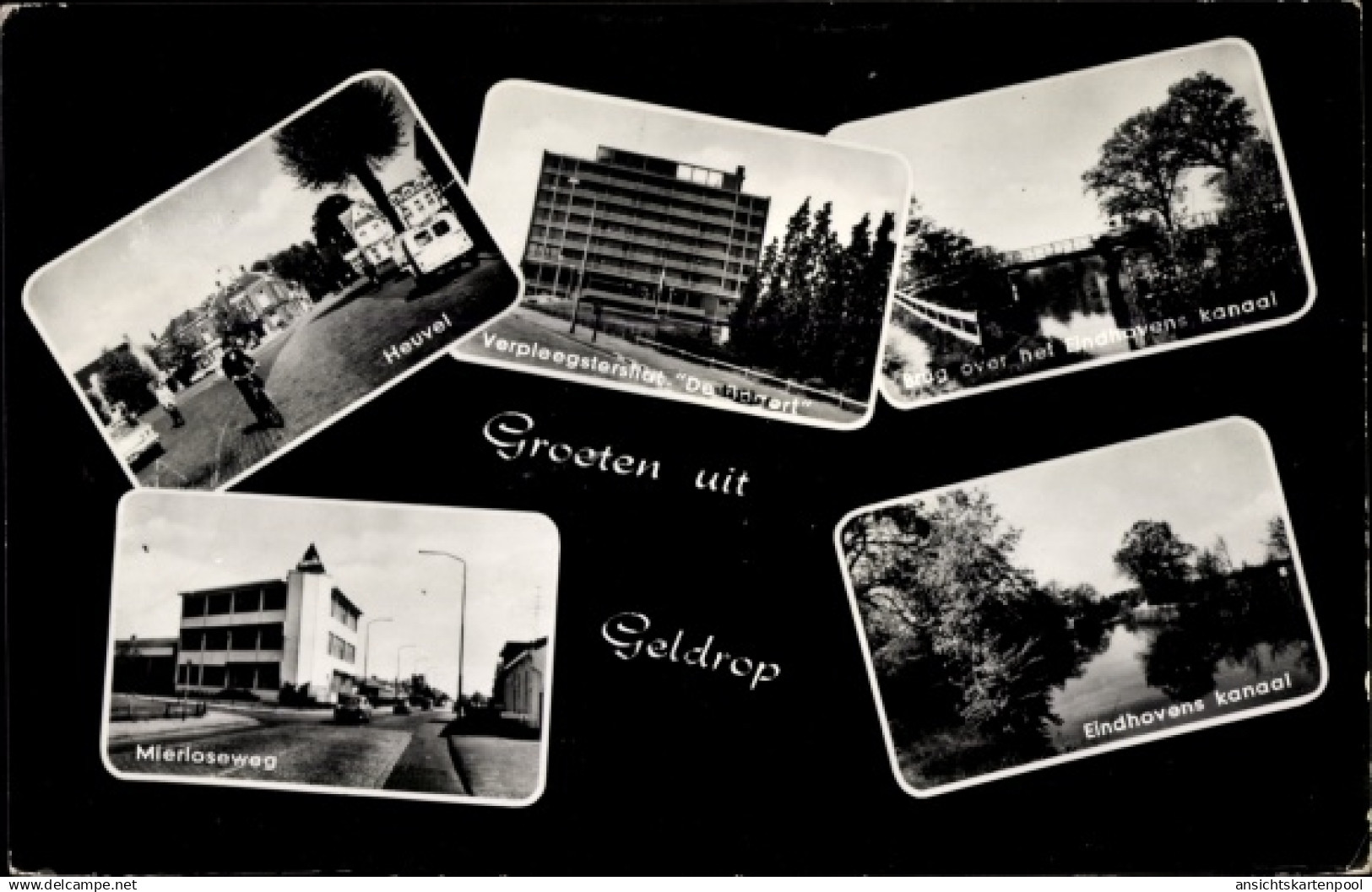 CPA Geldrop Nordbrabant Niederlande, Heuvel, Mierloseweg, Eindhovens kanaal, Brug