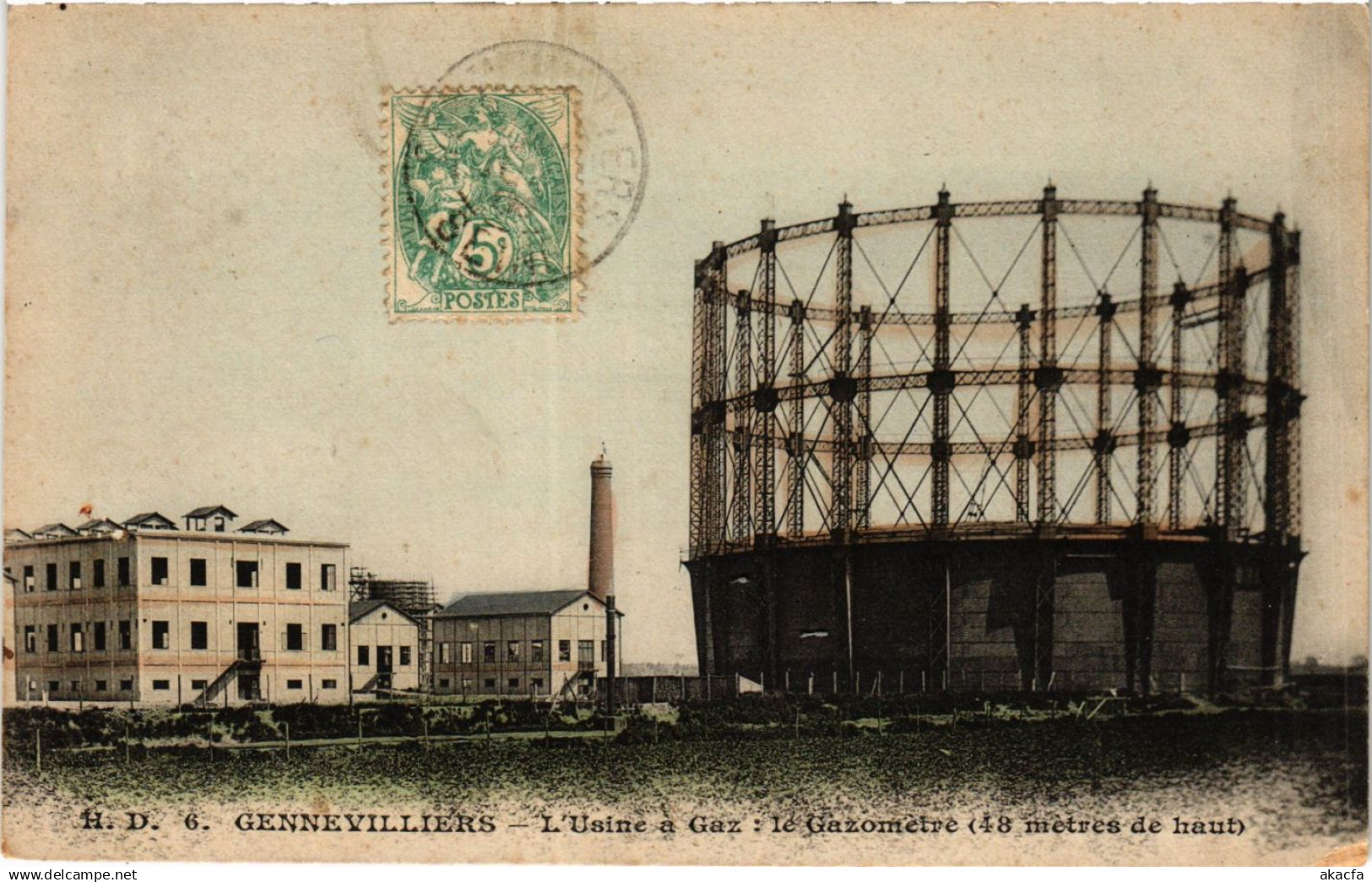 CPA GENNEVILLIERS L'usine a Gaz-le Gazométre (413822)