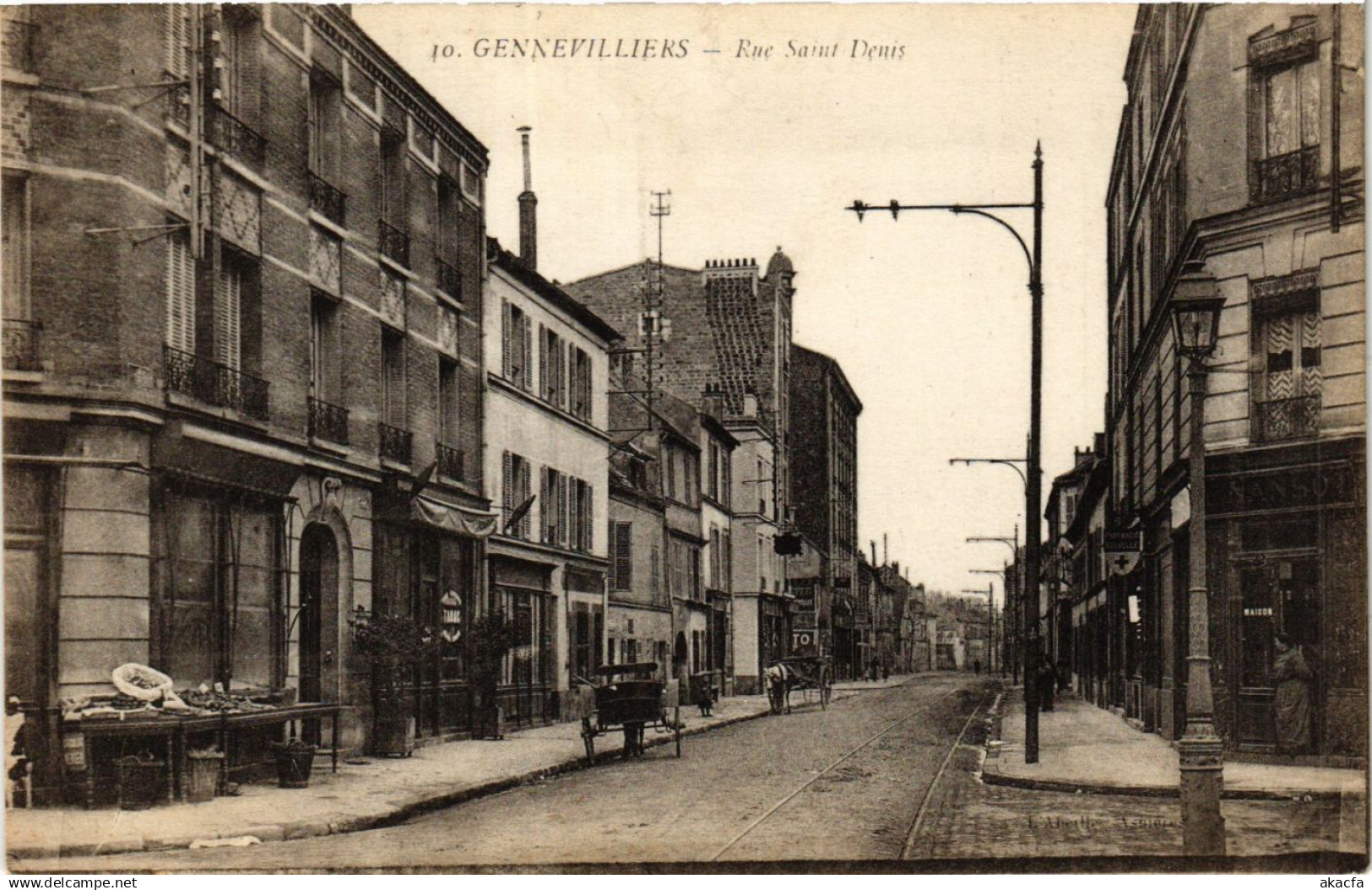 CPA GENNEVILLIERS Rue St-Denis (413823)