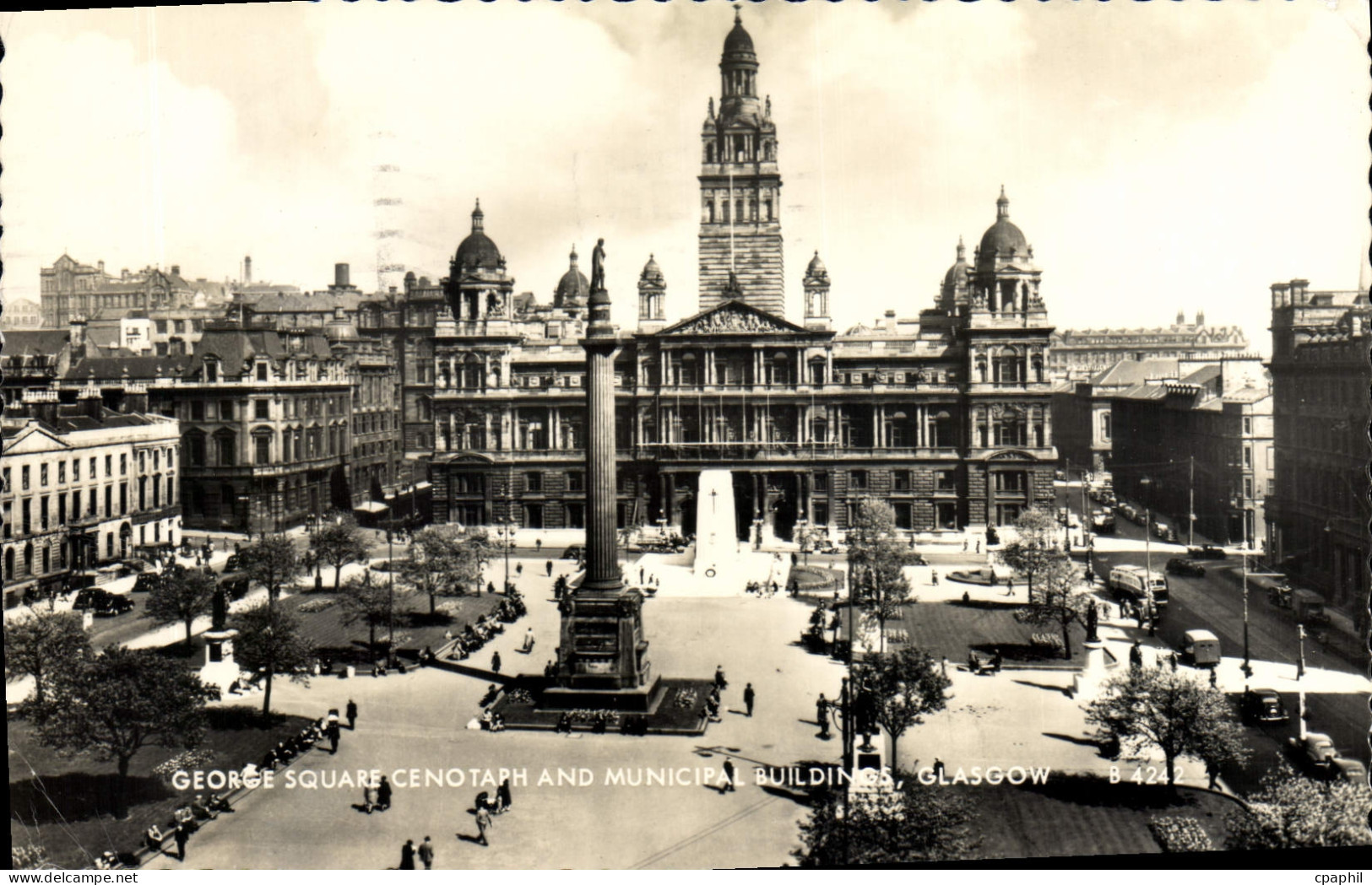 CPA George Square cenotaph and Municipal buildings Glasgow