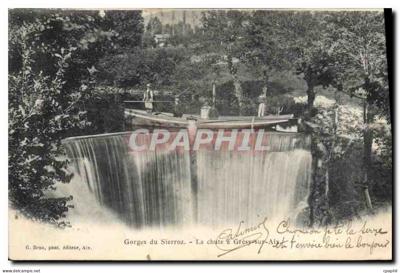 CPA Georges du Sierroz La chute a Gresy sur Aix