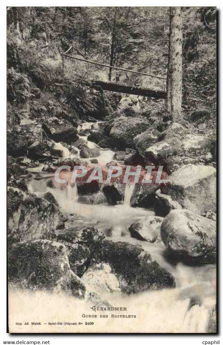 CPA Gerardmer Gorge Des Roitelets