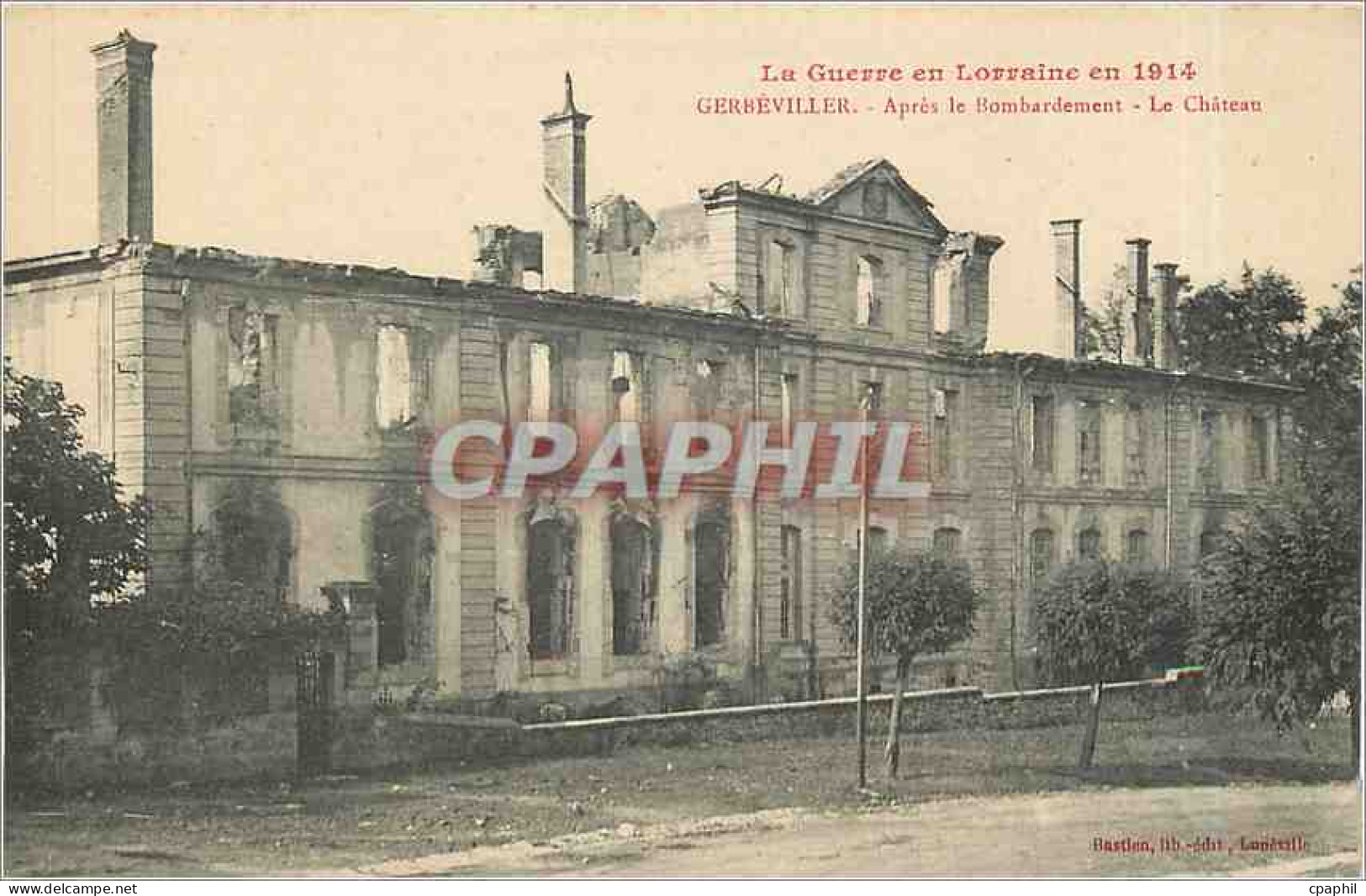 CPA Gerbeviller Apres le Bombardement Le Chateau