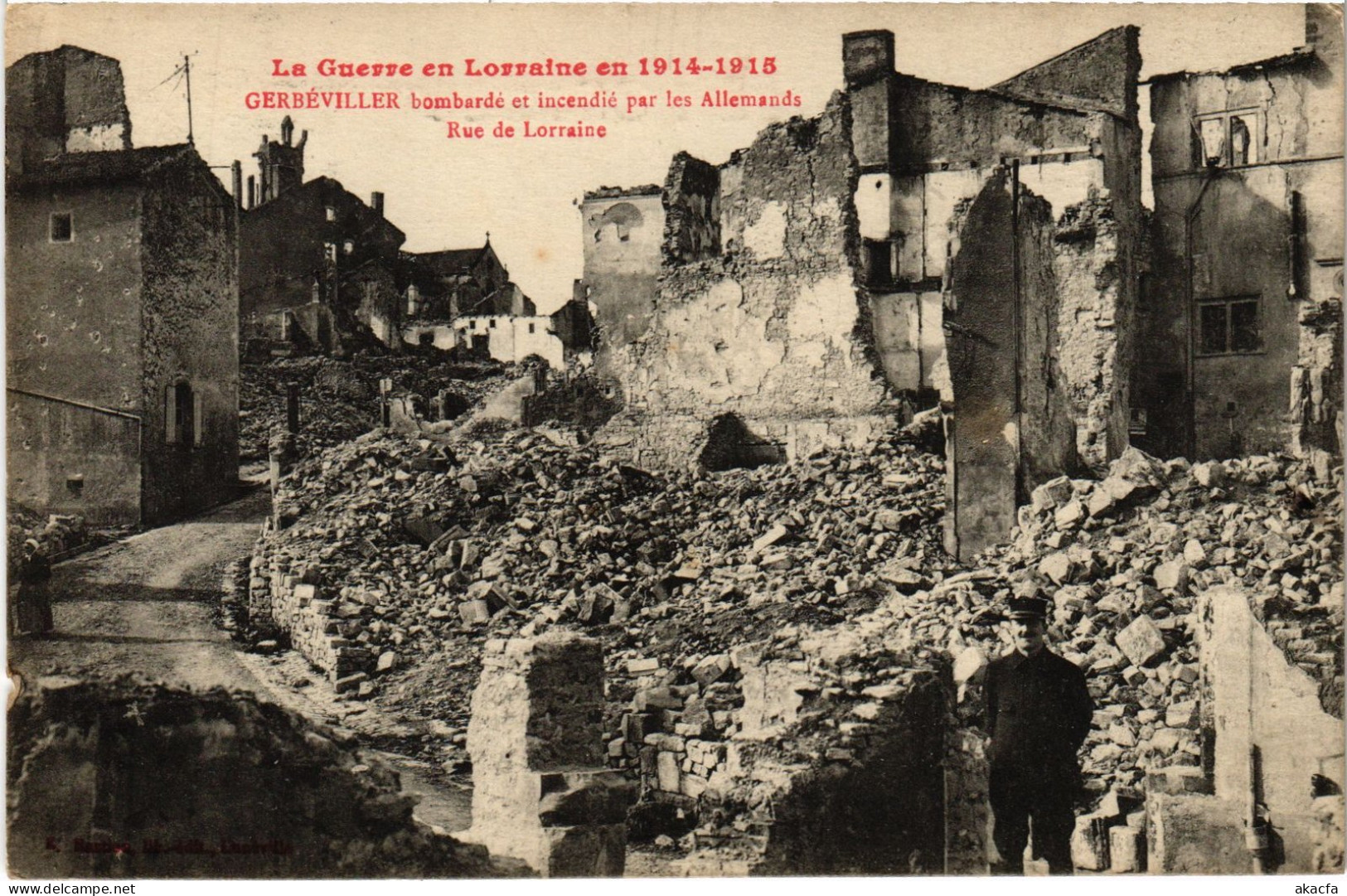 CPA Gerbeviller bombarde et incendie (1471790)