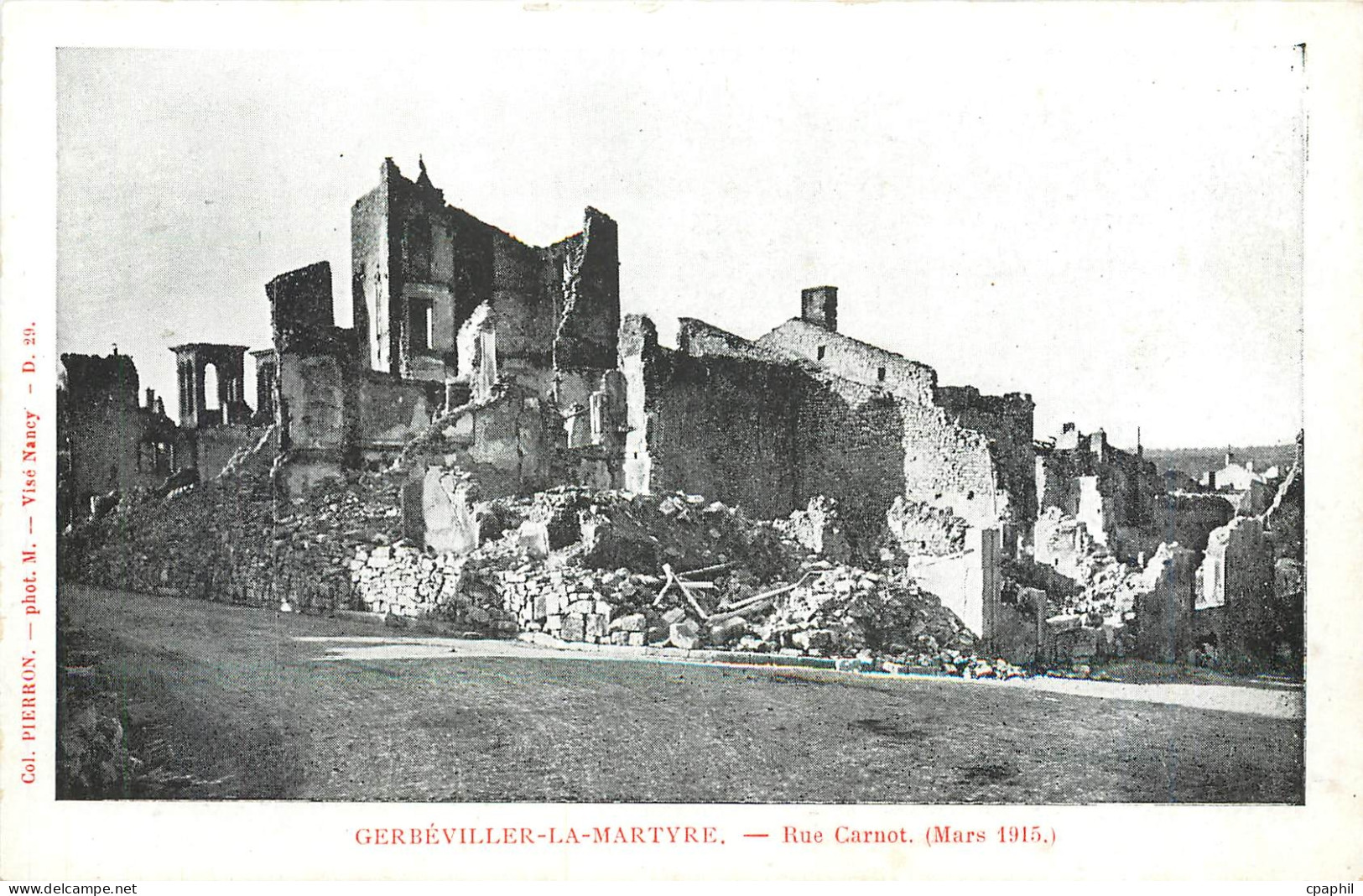 CPA Gerbeviller La Martyre Rue Carnot