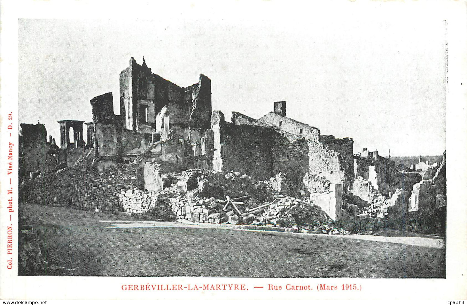 CPA Gerbeviller La Martyre Rue Carnot