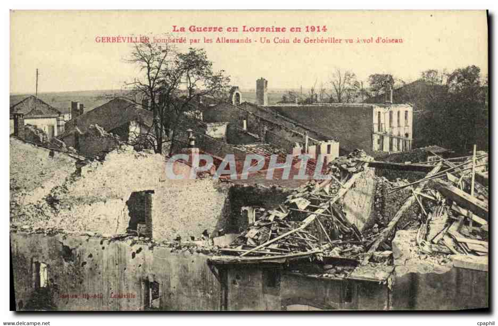 CPA Gerbeviller Militaria