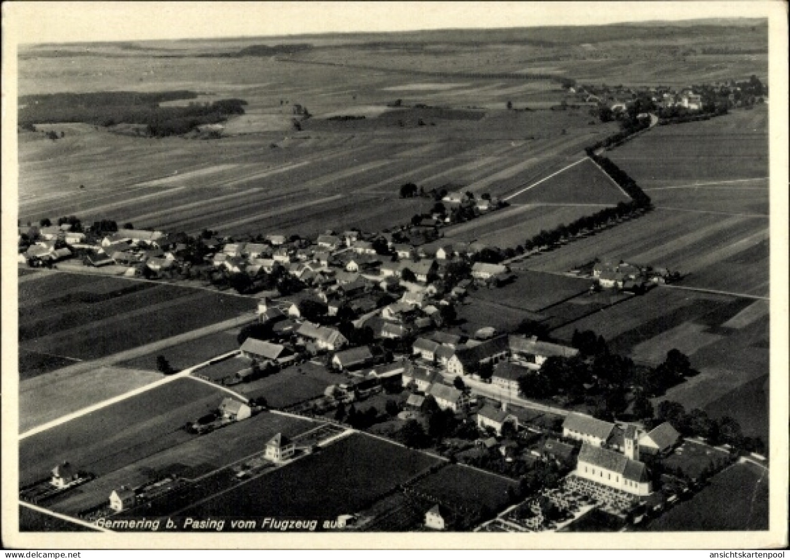 CPA Germering bei München, Fliegeraufnahme