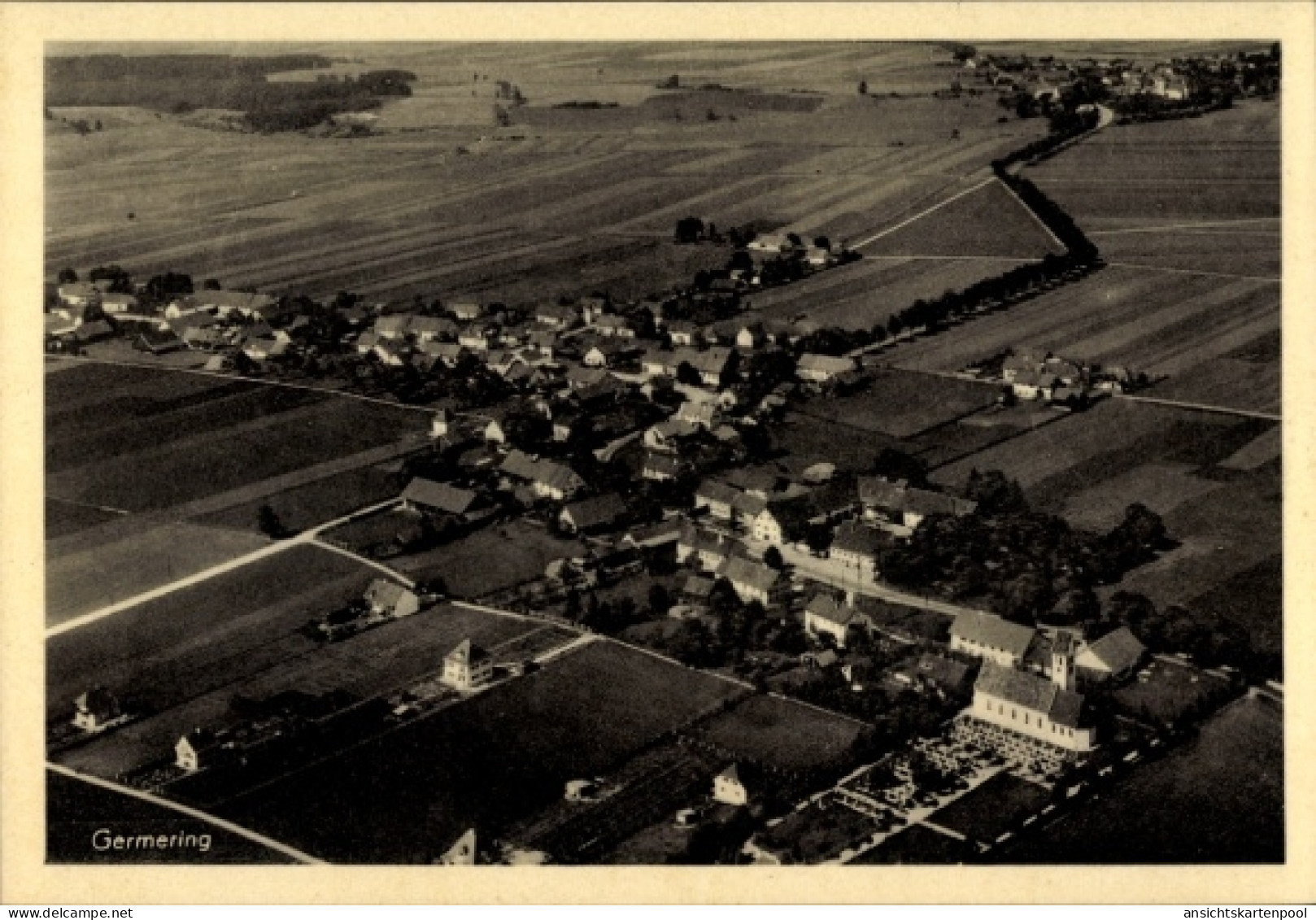 CPA Germering bei München, Fliegeraufnahme