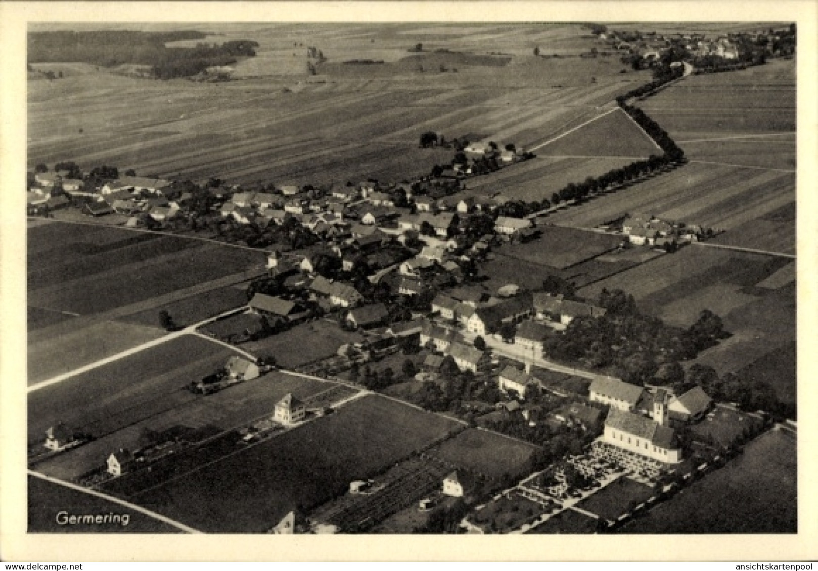 CPA Germering bei München, Fliegeraufnahme