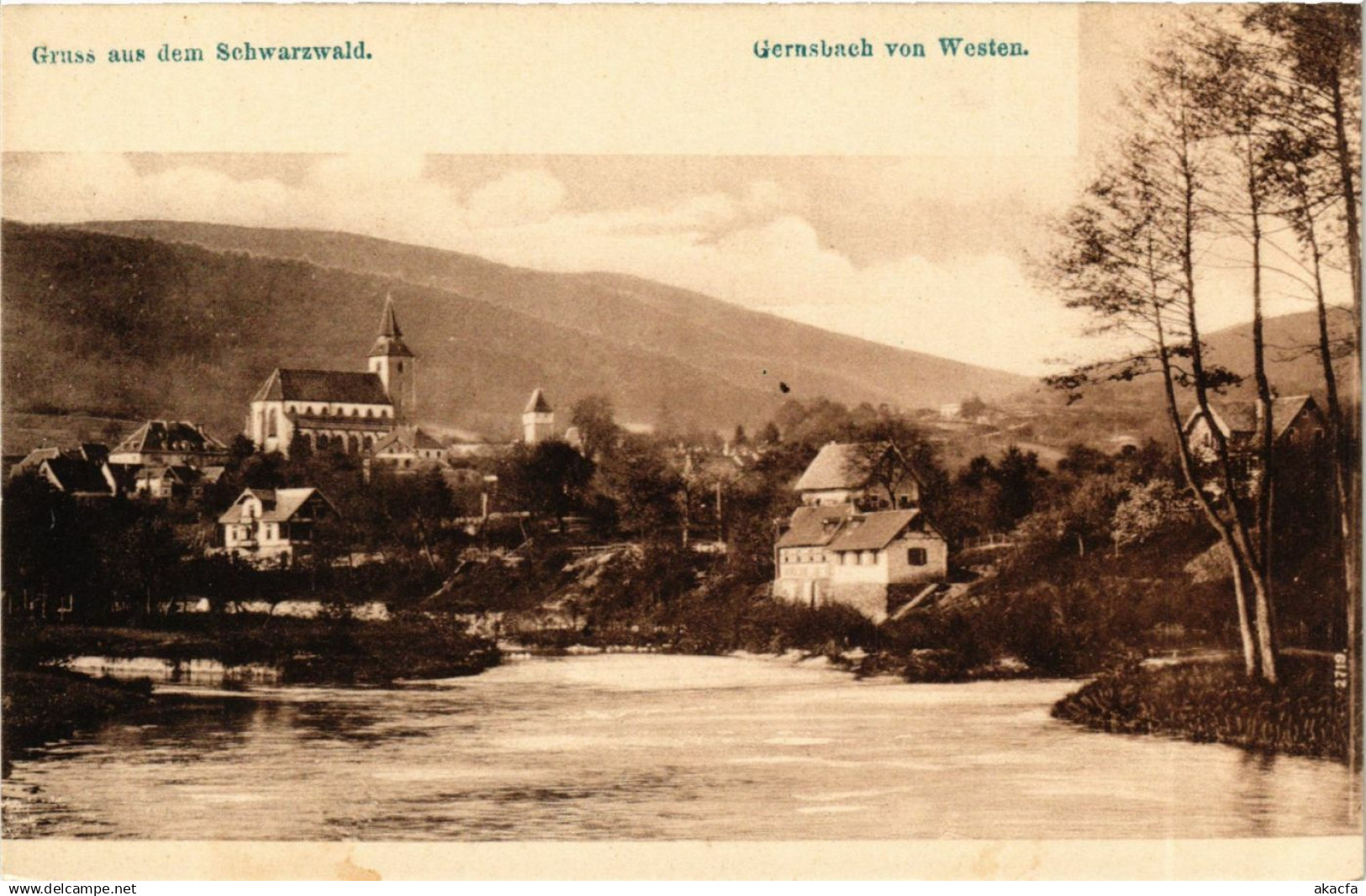 CPA Gernsbach - Gernsbach von Westen GERMANY (910630)