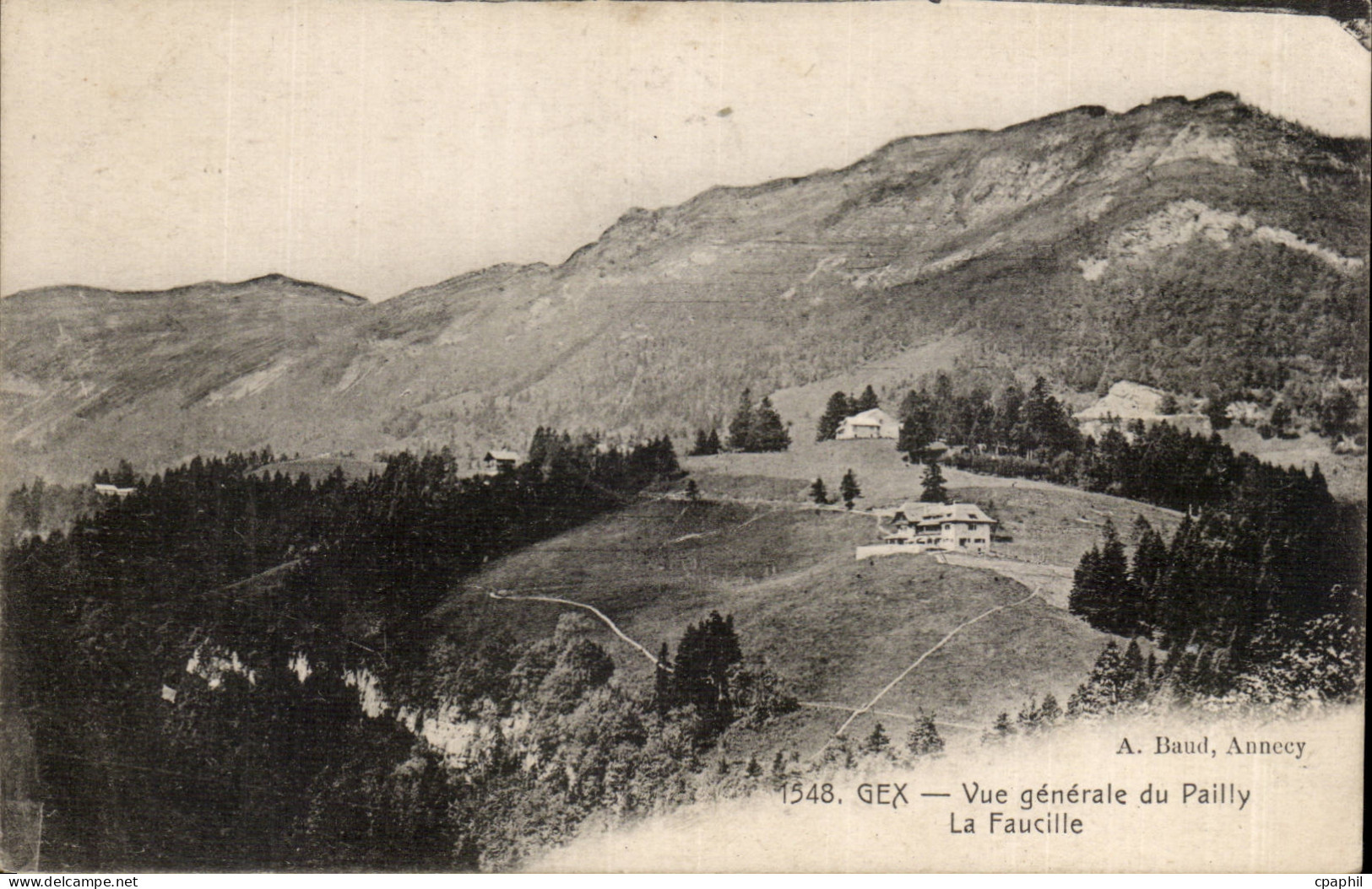 CPA Gex Vue generale du Pailly La Faucille