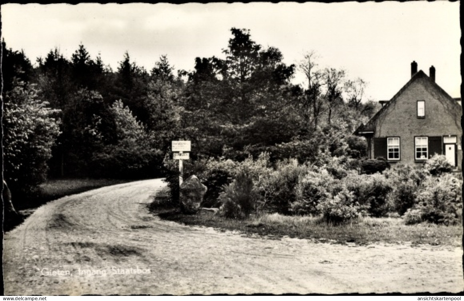 CPA Gieten Drenthe Niederlande, Ingang Staatsbos