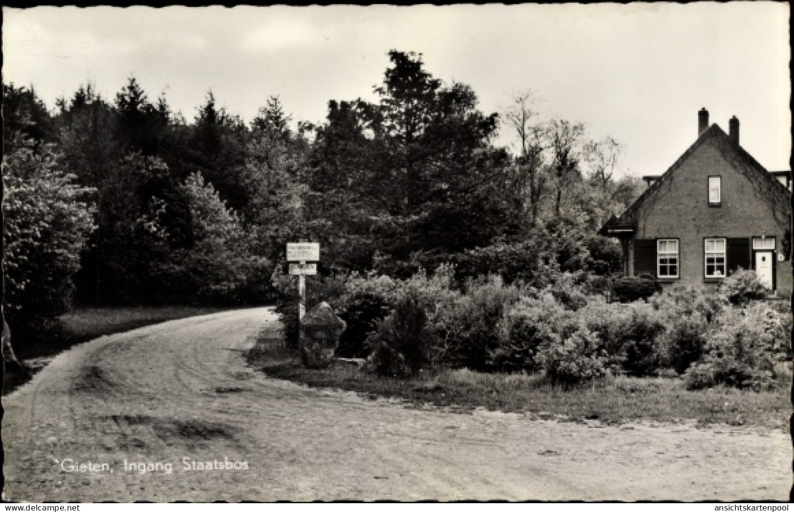 CPA Gieten Drenthe Niederlande, Ingang Staatsbos