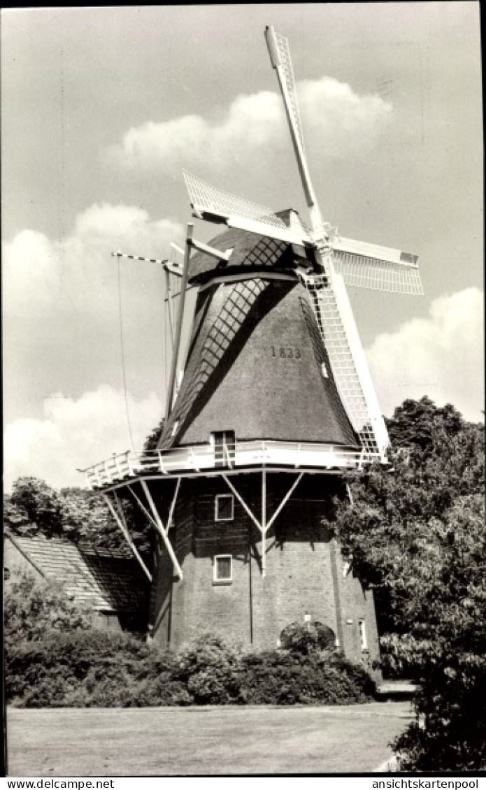 CPA Gieten Drenthe Niederlande, Korenmolen Hazewind