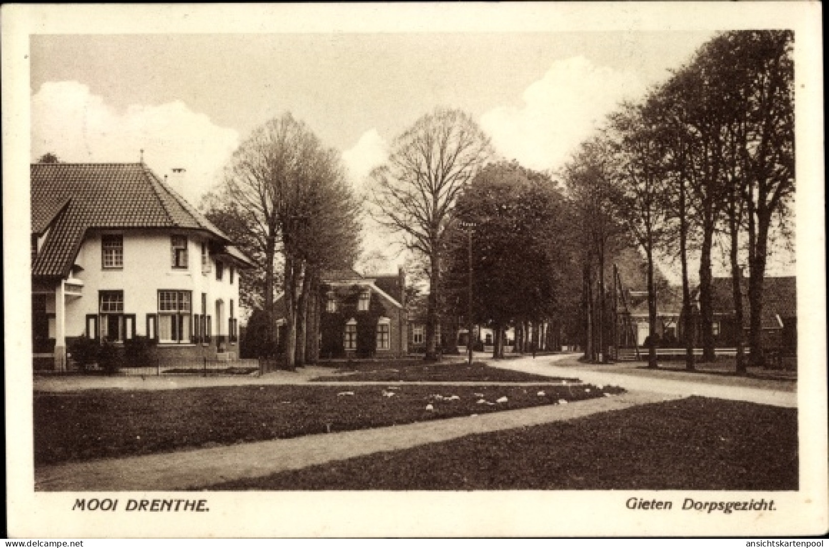 CPA Gieten Drenthe Niederlande, Mooi Drenthe, Dorpsgezicht